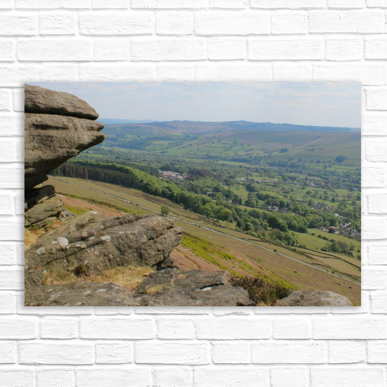 Canvas Art. English Landscapes & Riverscapes. Bamford Edge. Peak District National Park. England.