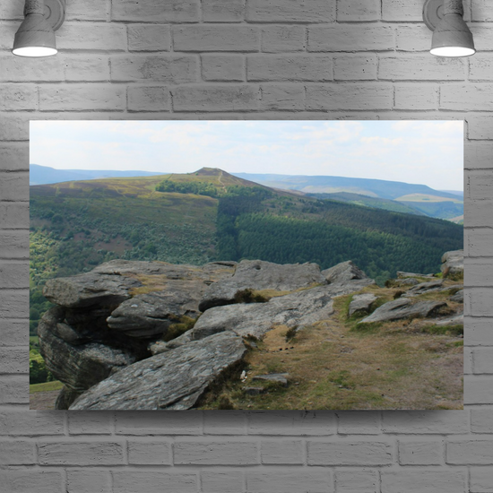 Canvas Art. English Landscapes & Riverscapes. Bamford Edge. Peak District National Park. England.