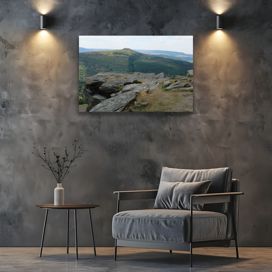 Canvas Art. English Landscapes & Riverscapes. Bamford Edge. Peak District National Park. England.
