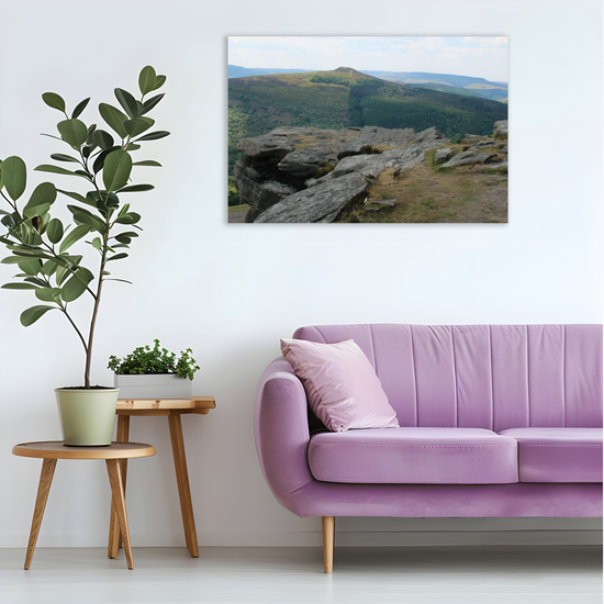 Canvas Art. English Landscapes & Riverscapes. Bamford Edge. Peak District National Park. England.