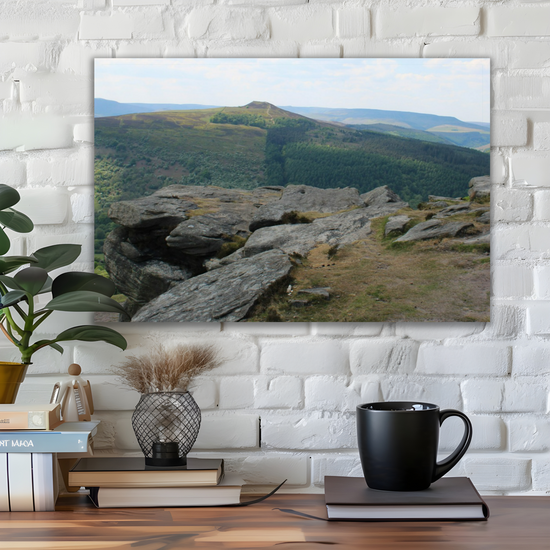 Canvas Art. English Landscapes & Riverscapes. Bamford Edge. Peak District National Park. England.