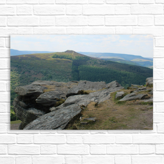 Canvas Art. English Landscapes & Riverscapes. Bamford Edge. Peak District National Park. England.