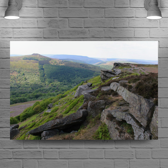 Canvas Art. English Landscapes & Riverscapes. Bamford Edge. Peak District National Park. England.