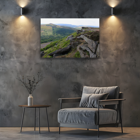 Canvas Art. English Landscapes & Riverscapes. Bamford Edge. Peak District National Park. England.