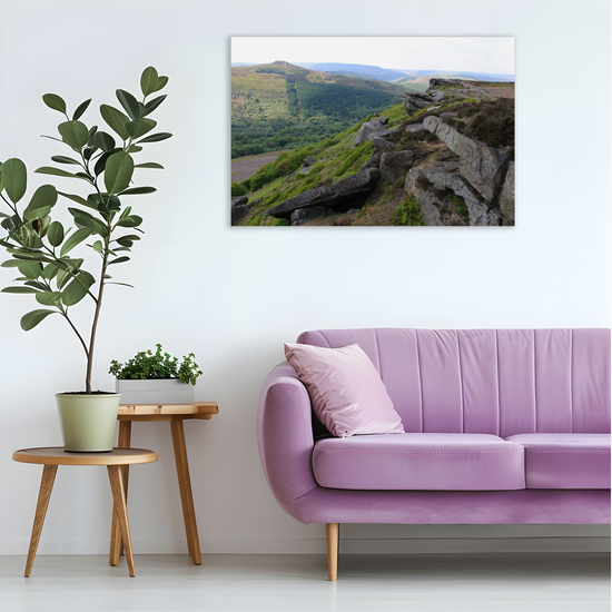 Canvas Art. English Landscapes & Riverscapes. Bamford Edge. Peak District National Park. England.