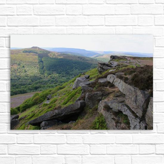 Canvas Art. English Landscapes & Riverscapes. Bamford Edge. Peak District National Park. England.