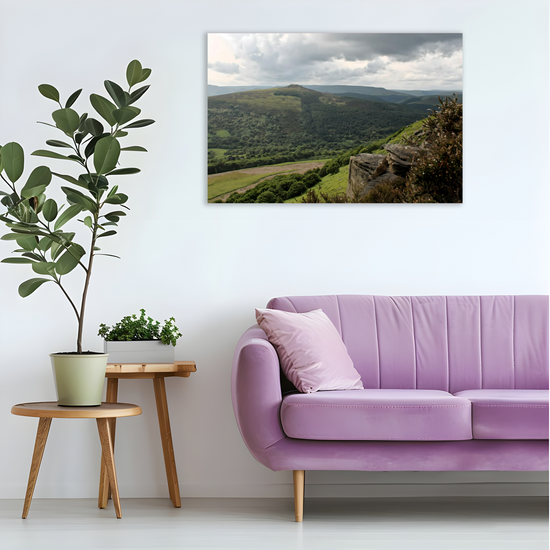 Canvas Art. English Landscapes & Riverscapes. Bamford Edge. Peak District National Park. England.