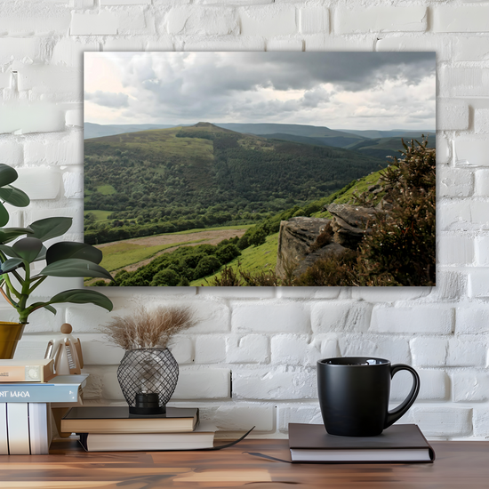 Canvas Art. English Landscapes & Riverscapes. Bamford Edge. Peak District National Park. England.