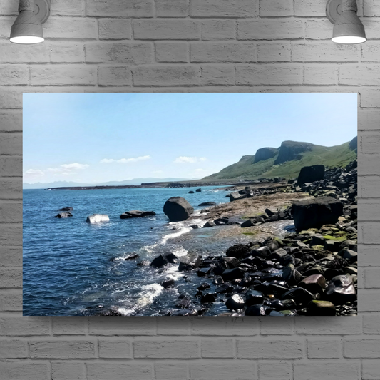 Canvas Art. Scottish Landscapes & Seascapes. An Corran Beach. Isle of Skye. Scotland.