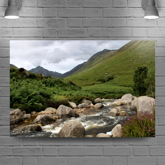 Canvas Art. Scottish Landscapes & Riverscapes. Glen Rosa Trail. Isle of Arran. Scotland.