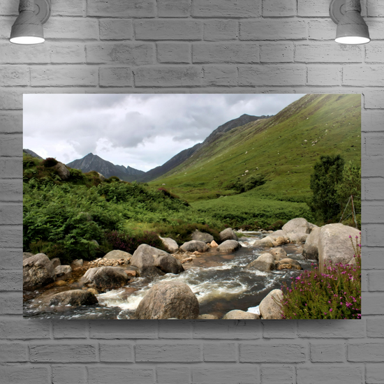 Canvas Art. Scottish Landscapes & Riverscapes. Glen Rosa Trail. Isle of Arran. Scotland.