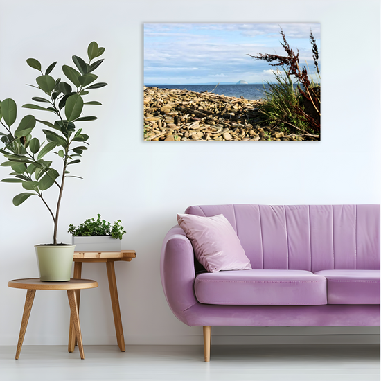Canvas Art. Scottish Landscapes & Seascapes. Sliddery. Ailsa Craig View. Isle of Arran. Scotland.
