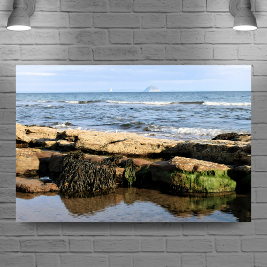 Canvas Art. Scottish Landscapes & Seascapes. Sliddery. Ailsa Craig View. Isle of Arran. Scotland.