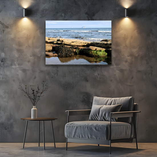 Canvas Art. Scottish Landscapes & Seascapes. Sliddery. Ailsa Craig View. Isle of Arran. Scotland.