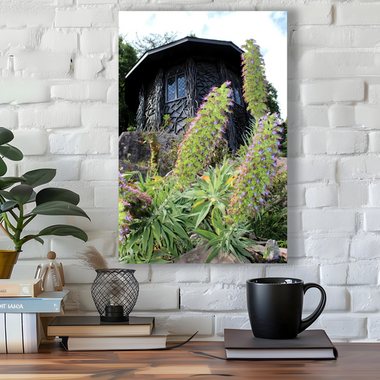 Canvas Art. Scottish Landscapes & Landmarks. Bavarian Summer House. Brodick Castle Gardens. Isle of Arran. Scotland.