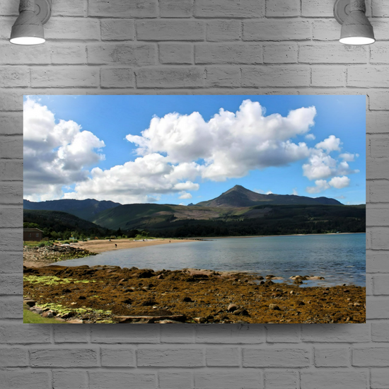 Canvas Art. Scottish Landscapes & Seascapes. Brodick Bay. Goatfell Mountain. Isle of Arran. Scotland.