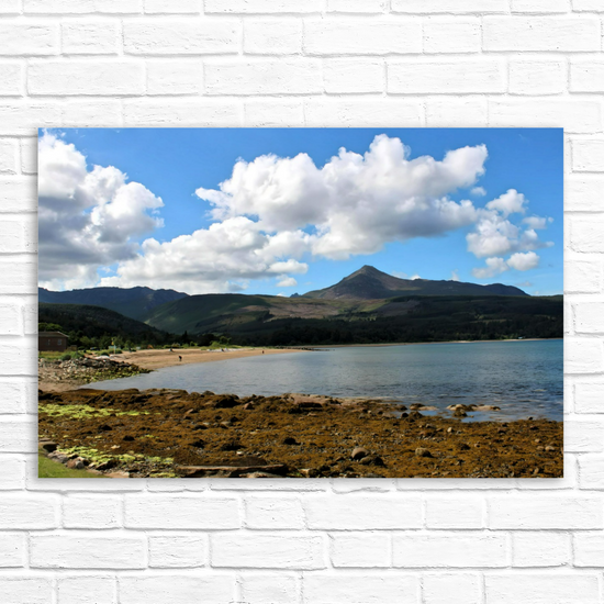 Canvas Art. Scottish Landscapes & Seascapes. Brodick Bay. Goatfell Mountain. Isle of Arran. Scotland.