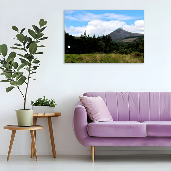 Canvas Art. Scottish Landscapes & Nature. Brodick Golf Course. Goatfell Mountain. Isle of Arran. Scotland.