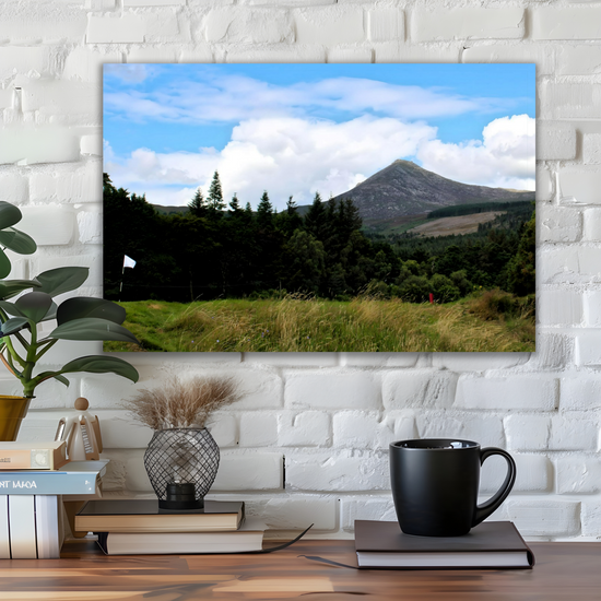Canvas Art. Scottish Landscapes & Nature. Brodick Golf Course. Goatfell Mountain. Isle of Arran. Scotland.