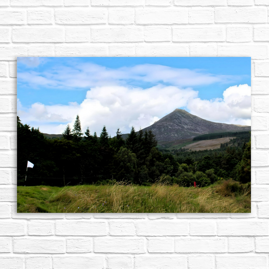 Canvas Art. Scottish Landscapes & Nature. Brodick Golf Course. Goatfell Mountain. Isle of Arran. Scotland.