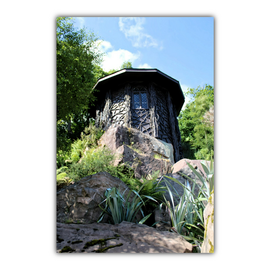 Canvas Art. Scottish Landscapes & Nature. Bavarian Summer House. Brodick Castle Gardens. Isle of Arran.  Scotland.