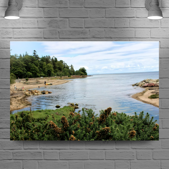 Canvas Art. Scottish Landscapes & Nature. Fisherman's Walk. Brodick Beach. Isle of Arran. Scotland.