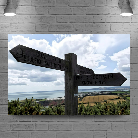 Canvas Art. English Landscapes & Seascapes. South - West Coastal Path. Devon. England.