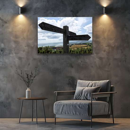 Canvas Art. English Landscapes & Seascapes. South - West Coastal Path. Devon. England.