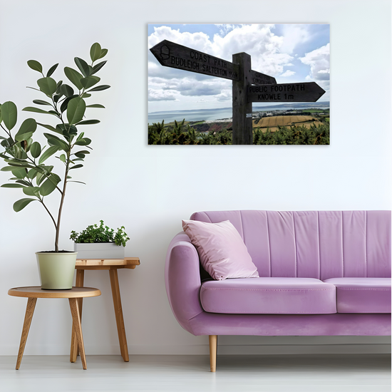 Canvas Art. English Landscapes & Seascapes. South - West Coastal Path. Devon. England.