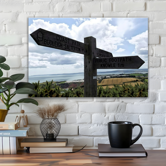 Canvas Art. English Landscapes & Seascapes. South - West Coastal Path. Devon. England.