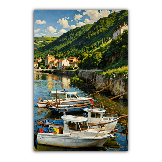 Canvas Art. English Landscapes & Seascapes. Boscastle. Cornwall. England.