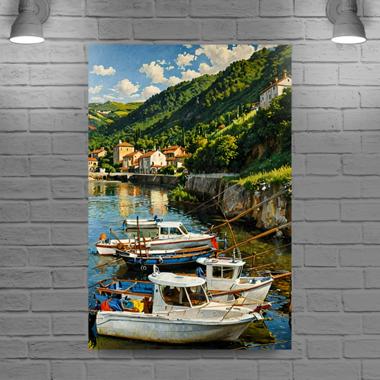 Canvas Art. English Landscapes & Seascapes. Boscastle. Cornwall. England.