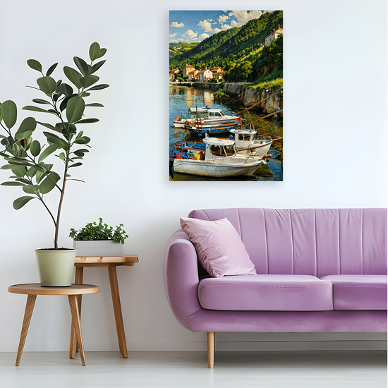 Canvas Art. English Landscapes & Seascapes. Boscastle. Cornwall. England.