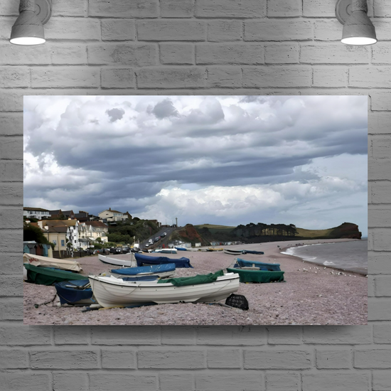 Canvas Art. English Landscapes & Seascapes. Budleigh Salterton. Devon. England.