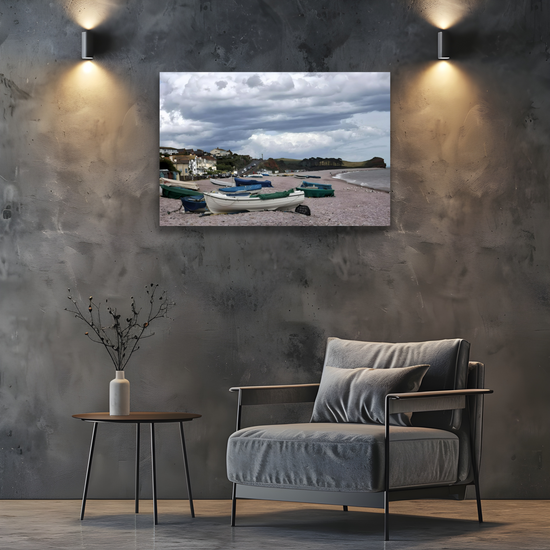 Canvas Art. English Landscapes & Seascapes. Budleigh Salterton. Devon. England.