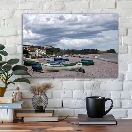 Canvas Art. English Landscapes & Seascapes. Budleigh Salterton. Devon. England.