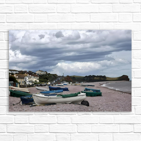 Canvas Art. English Landscapes & Seascapes. Budleigh Salterton. Devon. England.