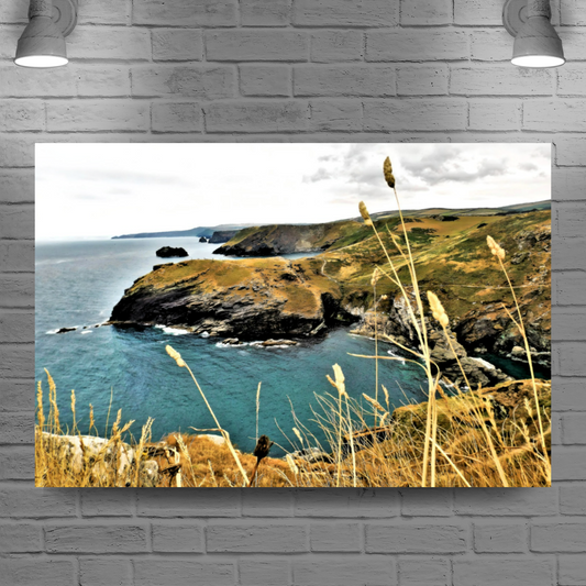 Canvas Art. English Landscapes & Seascapes. Tintagel. Cornwall. England.