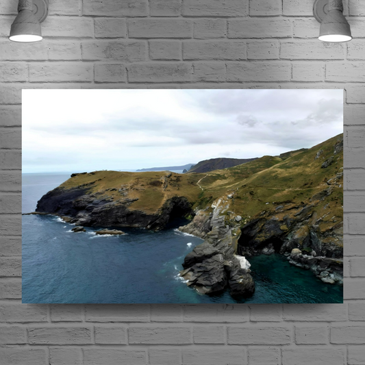 Canvas Art. English Landscapes & Seascapes. Tintagel. Cornwall. England.