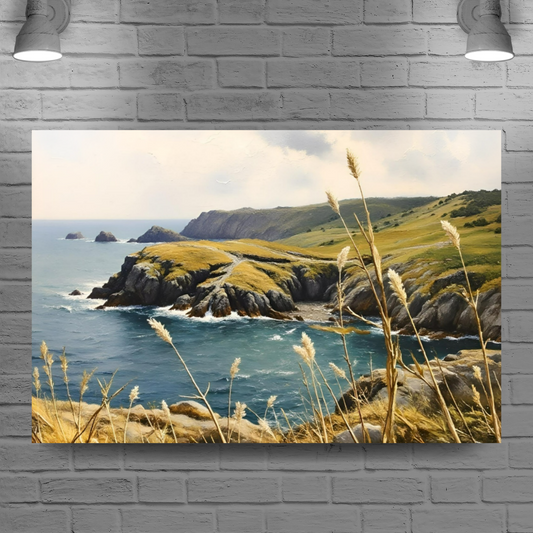 Canvas Art. English Landscapes & Seascapes. Tintagel. Cornwall. England.