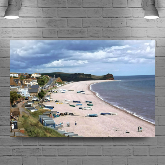 Canvas Art. English Landscapes & Seascapes. Budleigh Salterton. Devon. England.
