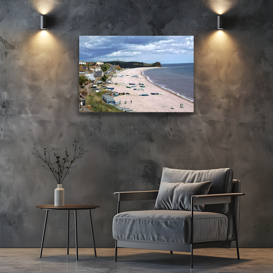 Canvas Art. English Landscapes & Seascapes. Budleigh Salterton. Devon. England.