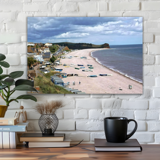 Canvas Art. English Landscapes & Seascapes. Budleigh Salterton. Devon. England.