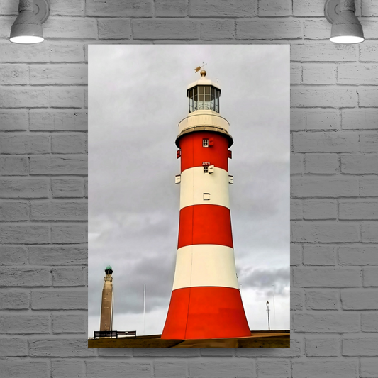 Canvas Art. English Landscapes & Landmarks. Smeaton's Tower. Plymouth. Devon. England.