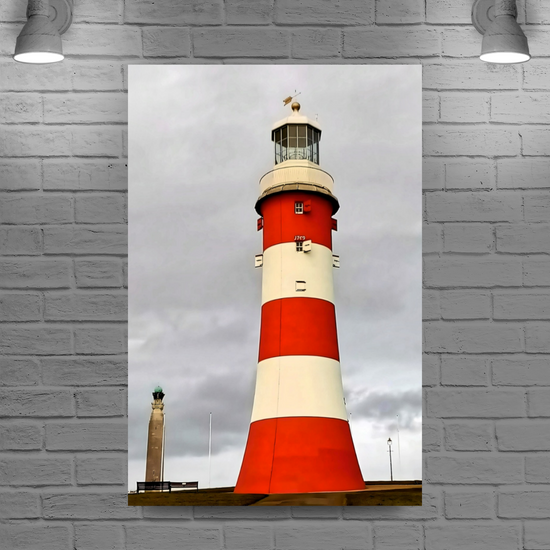 Canvas Art. English Landscapes & Landmarks. Smeaton's Tower. Plymouth. Devon. England.