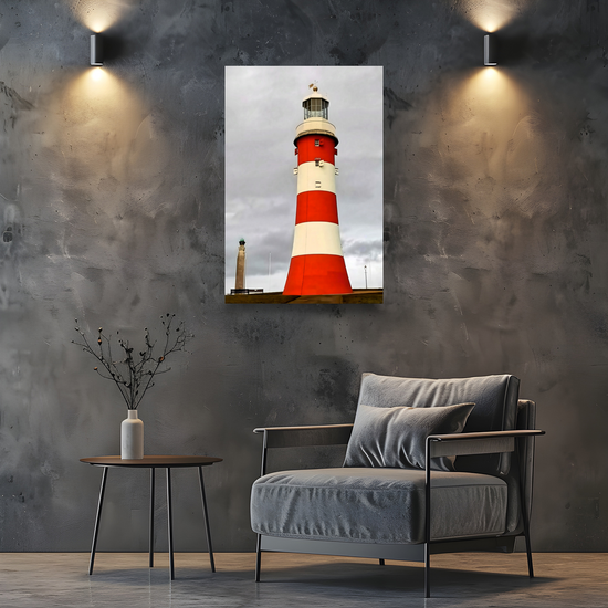 Canvas Art. English Landscapes & Landmarks. Smeaton's Tower. Plymouth. Devon. England.