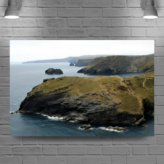 Canvas Art. English Landscapes & Seascapes. Tintagel. Cornwall. England.