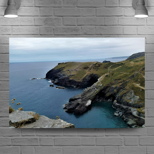 Canvas Art. English Landscapes & Seascapes. Tintagel. Cornwall. England.