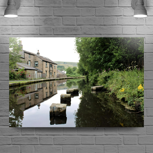 Canvas Art. English Landscapes & Riverscapes. Standedge Canal. Huddersfield. West Yorkshire. England.