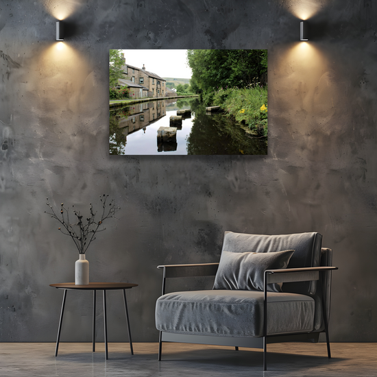Canvas Art. English Landscapes & Riverscapes. Standedge Canal. Huddersfield. West Yorkshire. England.